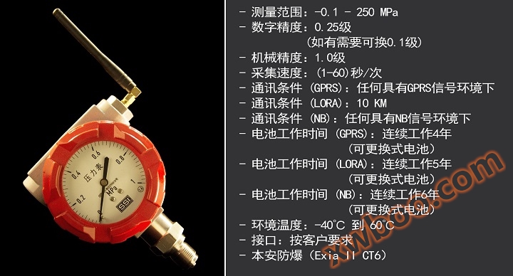 Портативный беспроводной датчик давления MW - P300